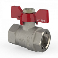 Кран шаровой 1/2" ВР бабочка никель