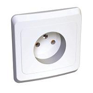 87947 Розетка SchE Этюд 1-м СП 16А б/з белая РС16-001В