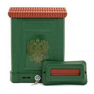 Ящик почтовый ПРЕМИУМ внутренний (с накладкой) зеленый (двухглавый орел)