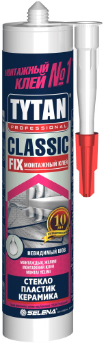 Клей монтажный TYTAN Professional Classic Fix каучуковый прозрачный 310мл