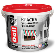 Краска укрывистая фасадная Dali, 5л, белая матовая