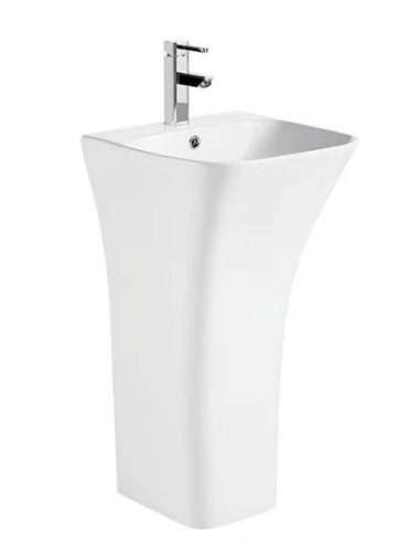 173 Напольная раковина Comforty с пьедесталом моноблок белая