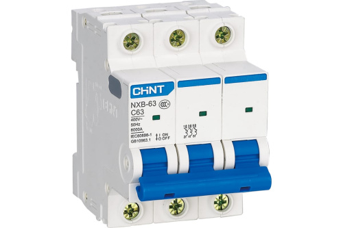 Выключатель автоматический модульный CHINT 3п C 50А 4.5кА NXB-63S (R) 296832