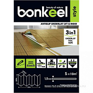 Подложка-гармошка Bonkeel с покрытием AntiSlip под замковый LVT1,5мм,1000×250×1,5мм,10 м2 (1кор/8уп)
