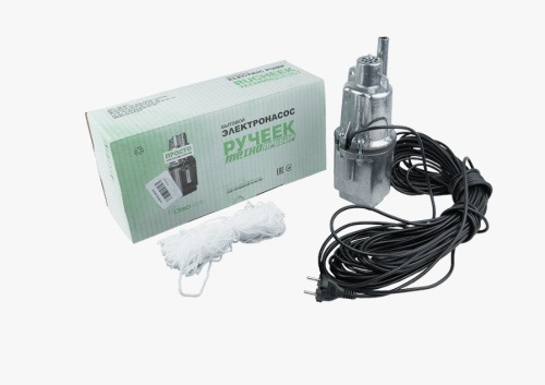 Насос вибрационный Ручеек-1М 25м, провод 25м, нижний забор