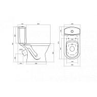 00003132738 Унитаз-компакт Santek Алькор, белый, 2 режима, полипропилен