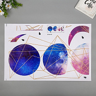 5494911 Наклейка пластик интерьерная цветная "Луна и месяц" 40х60 см