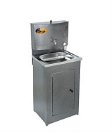 Дачный умывальник, цвет серебро, с подогревом, мойка из нержавейки, 17 л