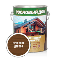 Декоративно-защитный состав для древесины СОСНОВЫЙ ДОМ, ореховое дерево , 0,8л