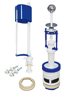 Арматура универсальная штоковая с клапаном АН-01, нижняя подводка воды (металлизированная)