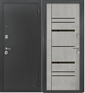 Дверь металлическая 2К МОДЕРН-2  Антик серебро 2050*860 Бетон лофт, левая