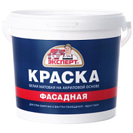 Краска фасадная ЭКСПЕРТ, 7кг, белая матовая