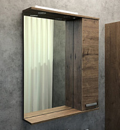 Зеркало-шкаф Comforty Марио 75, дуб темный, 750*832*154 мм