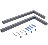 Комплект кронштейнов Г-образный, черный матовый, 2шт 450*200мм