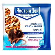 Зерно от грызунов ЧИСТЫЙ ДОМ Форэт 200г