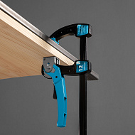 20721 Струбцина Gross реечная быстрозажимная,мет. корпус,рычажный храповый механизм,12/300 мм