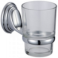 Стакан для зубных щеток Рыжий Кот, хром/стекло