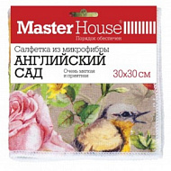 Салфетка для уборки "MasterHouse" Английский сад, микрофибра, 30 х 30 см
