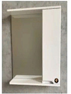 АШ70-628 Зеркало-шкаф AGATA Палермо 70, правый. белый, 700*150*700 мм