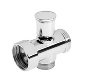 5202115 Дивертор ZEIN Z746, для смесителя, корпус цинк, переключатель латунь, пружинный, цвет хром