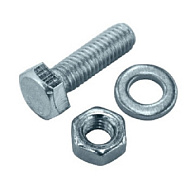 Болт DIN933 c шестигранной головкой М8х120мм, гайка, шайба оцинк. 2шт/пакет