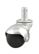 Опора колесная SANBERG 40мм со штырем М11, поворот.подшипн., кругл. черное/инд. уп./груп.10шт