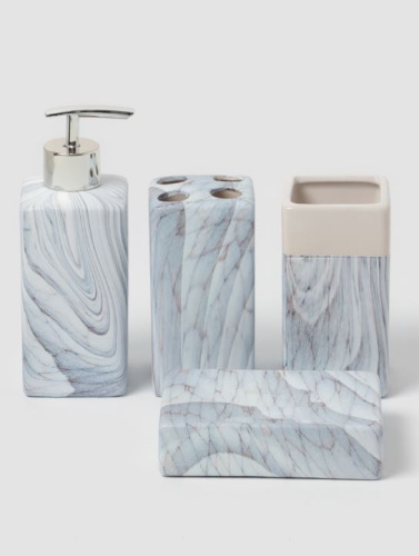 3088051 Набор аксессуаров для ванной комнаты «Мрамор», 4 предмета