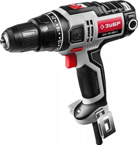 ДШ-М3-500-2 Дрель-шуруповерт ЗУБР сетевая, 500 Вт, 0-450/0-1800 об/мин