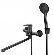 Смеситель универсальный Gross Aqua Evo Matt Black, с аксессуарами, длинный излив 7121297MB-35F
