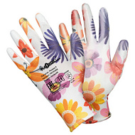 Перчатки садовые «ФЛОРИСТ», полиэстер, полиуретановое покрытие, разноцветные