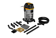 28203 Пылесос строительный Denzel RVC30 (1400 Вт, бак 30 л, шланг 3 м, розетка с автосинхр)