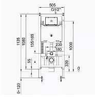 Скрытая система инсталляции для подвесного унитаза Comforty с клавишей управления CF3