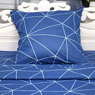 Постельное белье Полигон 2 сп. тёмно-синий, 175х210 см, 175х210 см, 70х70 см 2шт, бязь, 105 г/м, 100% хлопок