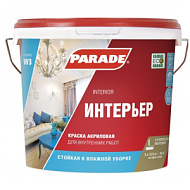 Краска Интерьер PARADE Classic W3, 5л, База А белая матовая