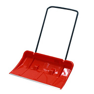 Скрепер на колесиках пластмассовый с метал. ручкой, 790х450