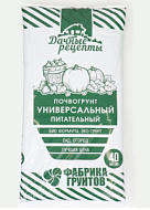 Почвогрунт Универсальный питательный, Дачные Рецепты, 40 л