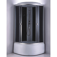 Душевая кабина Comforty СF5888E-А 800*800*2100 серое стекло, задняя чер стек панель, высокиий поддон