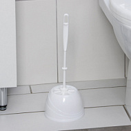 Ёрш для унитаза Альтернатива Вязаное плетение, белый, пластик