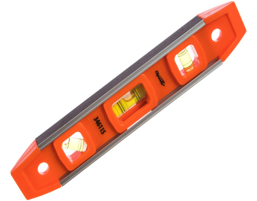 Уровень SPARTA магнитный, усиленный, 3 глазка, 230 мм