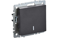 Выключатель IEK 1-кл. СП BRITE ВС10-1-1-БрЧ 10А с инд. черн. BR-V10-1-10-K02