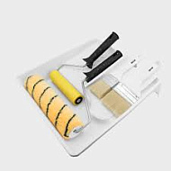 Набор "Почти даром": ванночка 320*350 + валик, кисть 50мм, кисть 75мм, шпатель