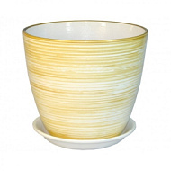 Горшок керамический Бутон белое золото 3,8л.