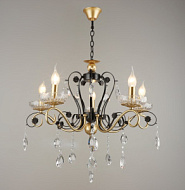 Светильник потолочный Мелодия света Черный+золото 5*40W Е14 10кв. м