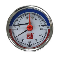 Термоманометр аксиальный STI D63 120°C 6 bar УП G1/2