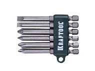 26061-Н6 Биты Kraftool хвостовик в  держателе, набор 6шт