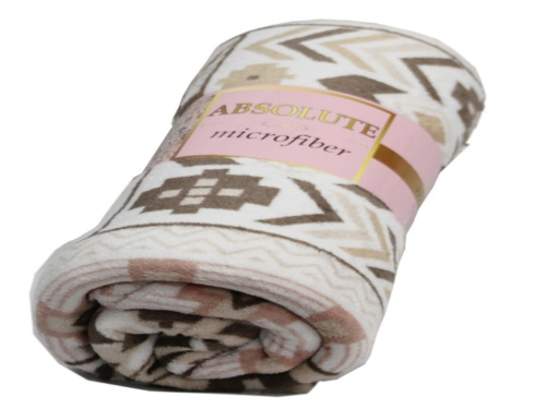 Плед Absolute микрофибра Абстракция 70 бежевый 180*210см