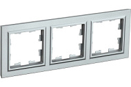 Рамка IEK 3-м BRITE РУ-3-БрА алюм. BR-M32-K47