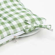 7810955 Сидушка на стул Этель "Клетка" 40х40 см, цв. зелёный, 100% полиэстер