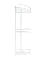 Полка для ванной ProfFero, белый, 3 яруса, угловая 200х200х660мм  П0002018