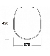 104-404-00-02 Сиденье для унитаза Бантик, жесткое,  голубое